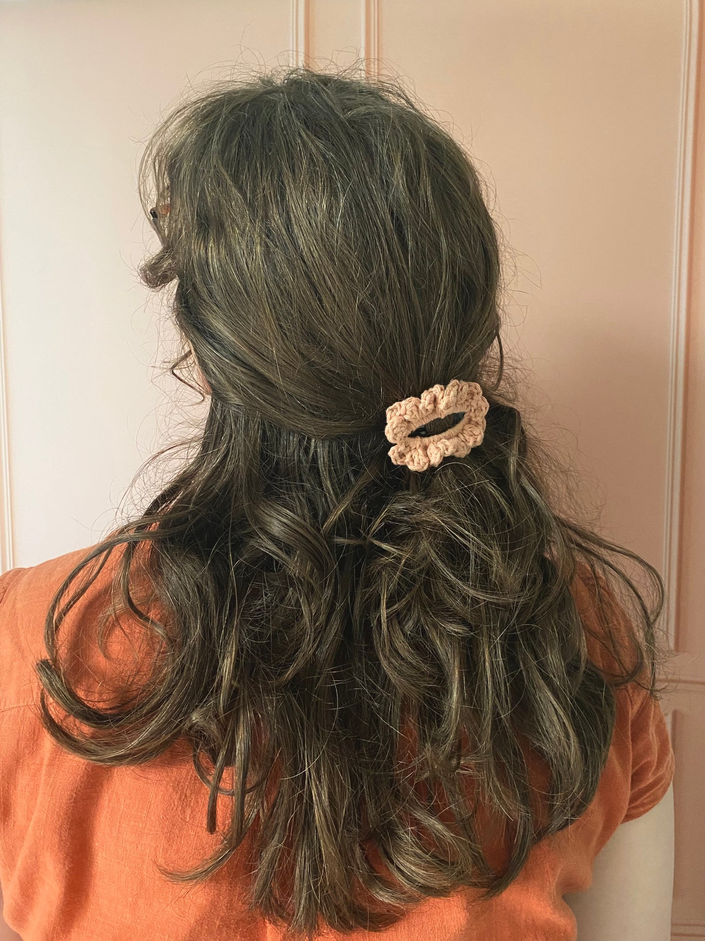 Barrette plate en crochet coloris au choix