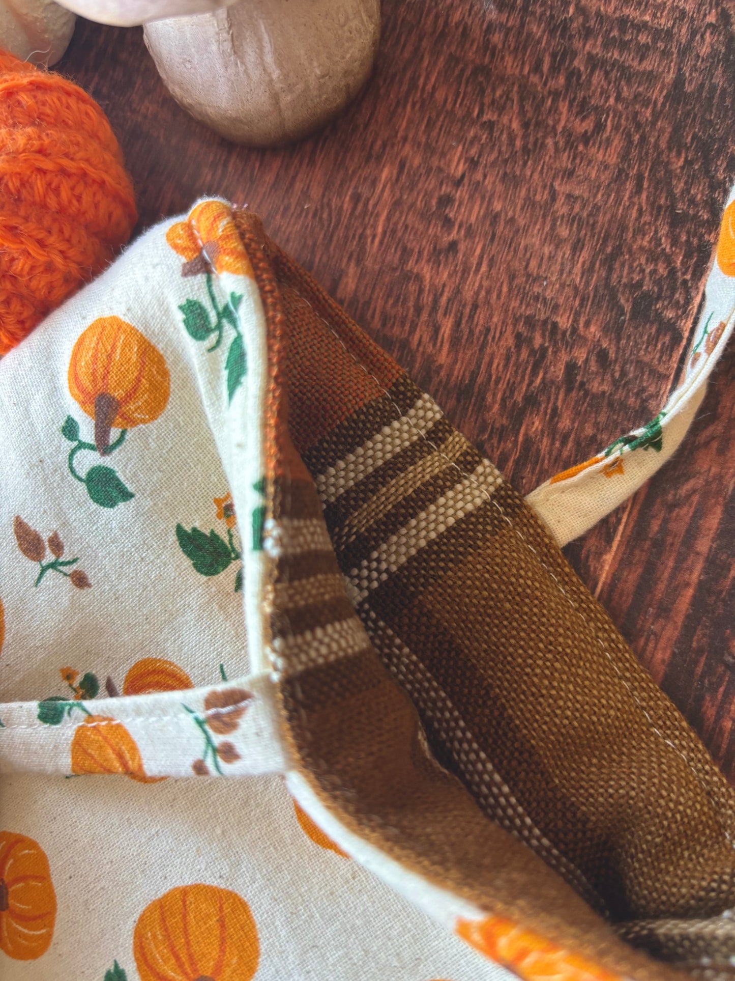 Pochette à livre / tablette / liseuse - motif citrouille 📖