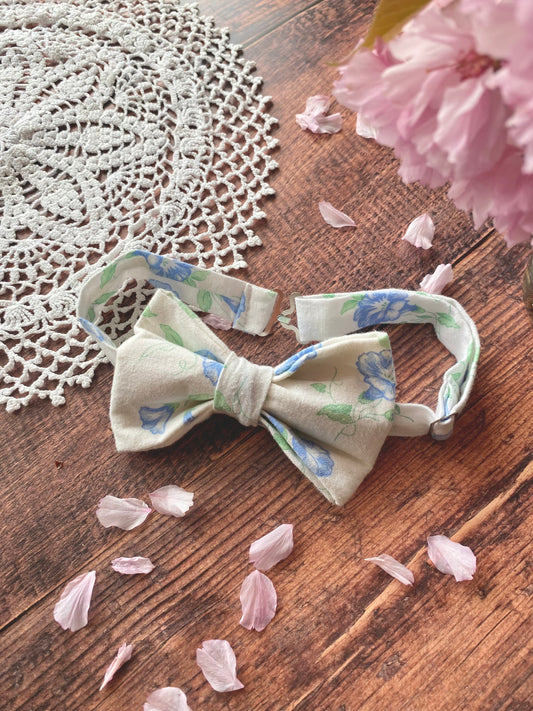 Assortiment pour homme en coton - fleur bleu sur fond blanc 🤵🏻♂️