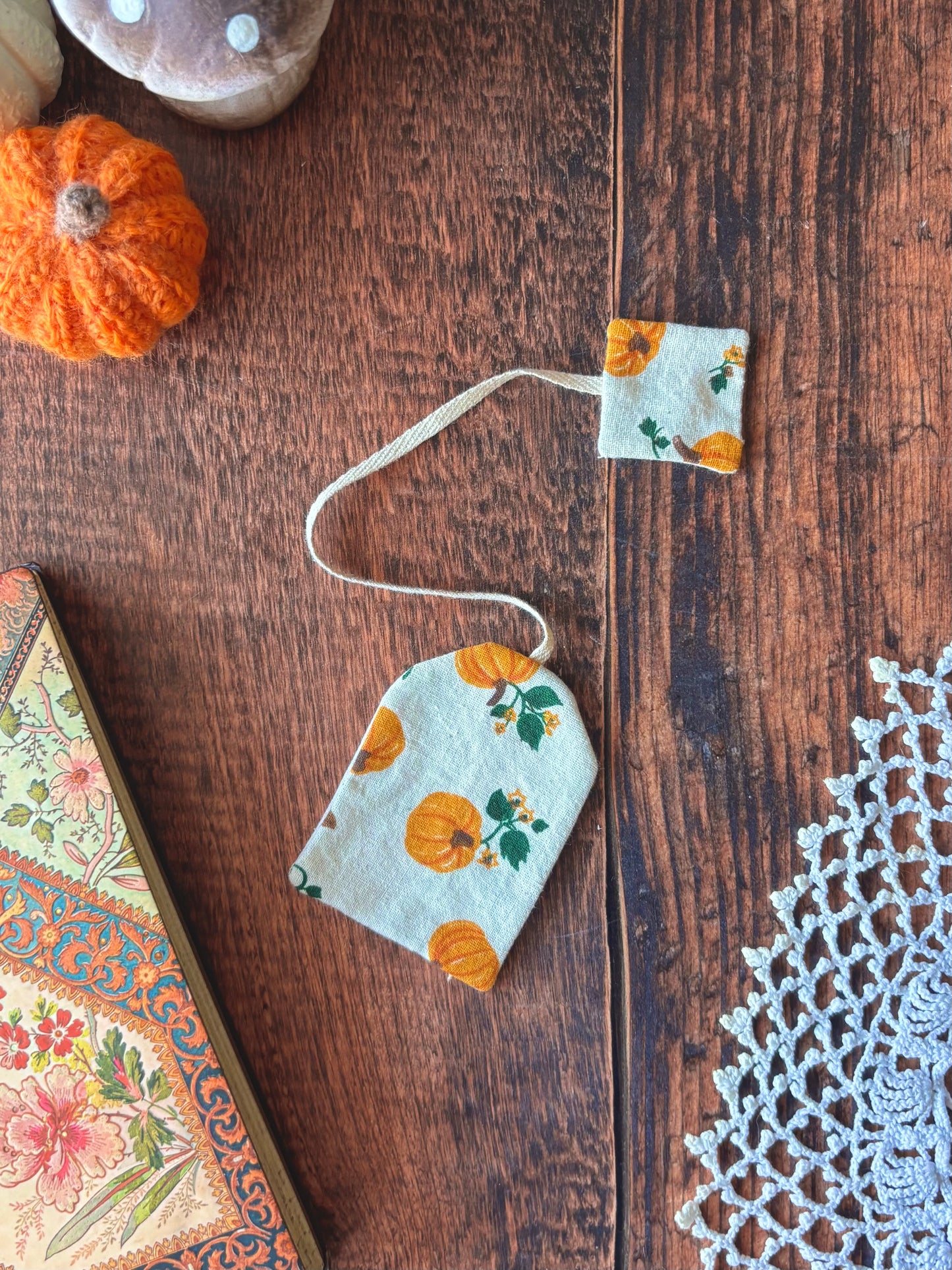 Marque page coton - sachet de thé 🫖