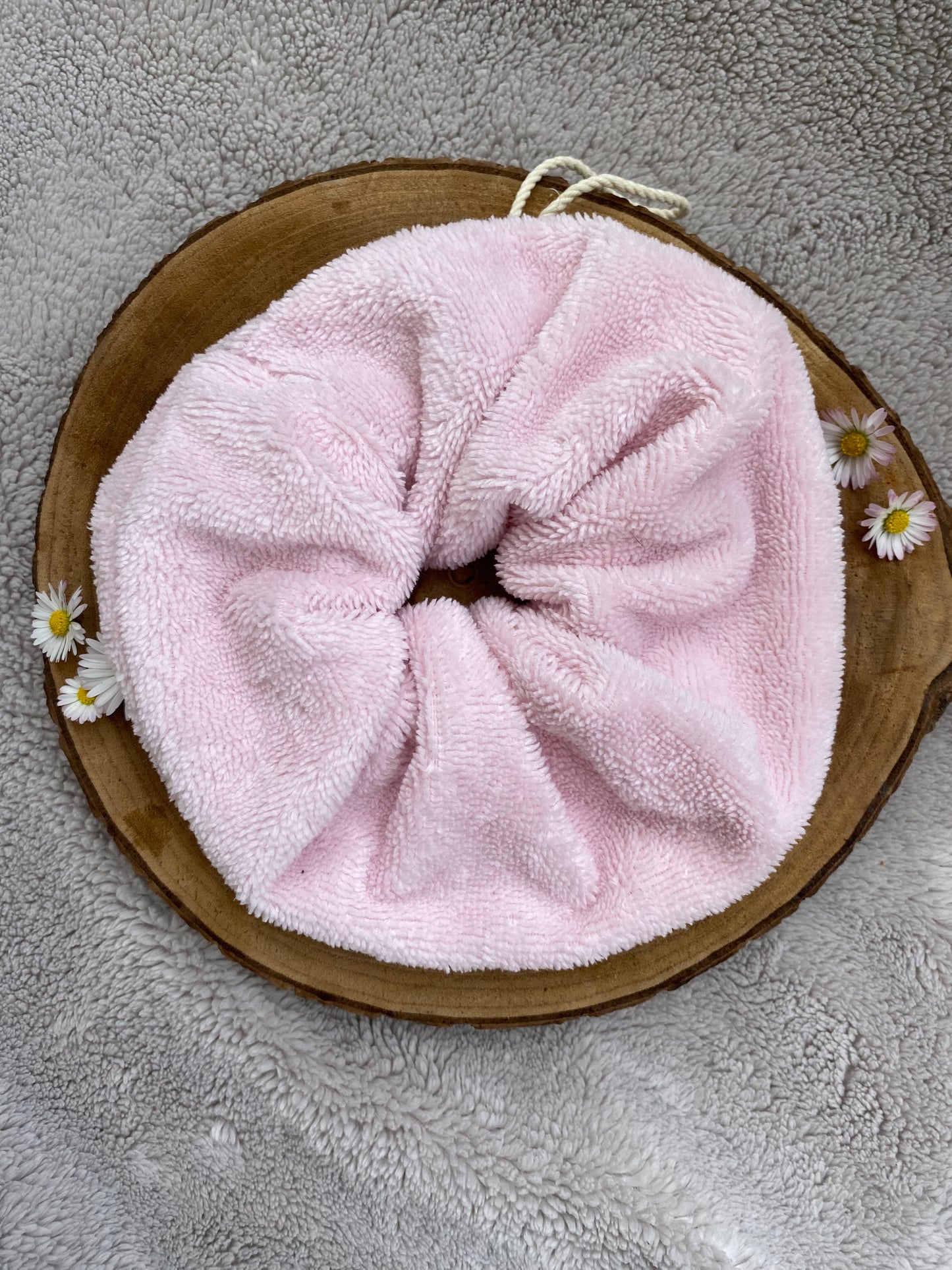 Fleur de douche adulte en éponge bambou - rose ou blanc  🫧
