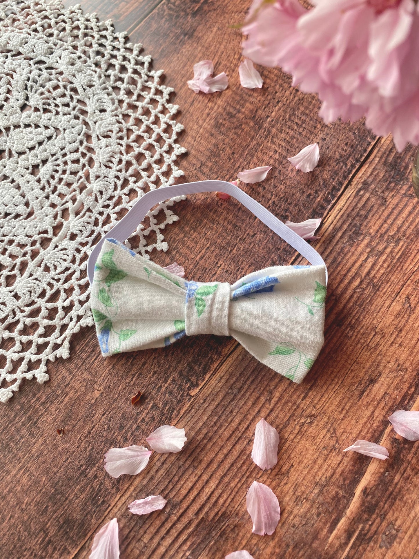 Assortiment pour homme en coton - fleur bleu sur fond blanc 🤵🏻‍♂️