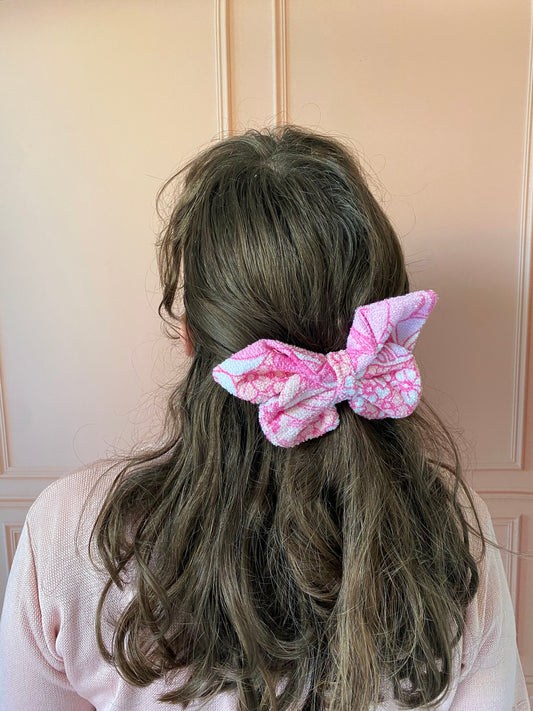 Barrette papillon fleur rose 🦋