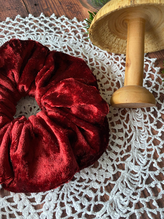 Chouchou en velours – couleur rouge 👱🏻‍♀️