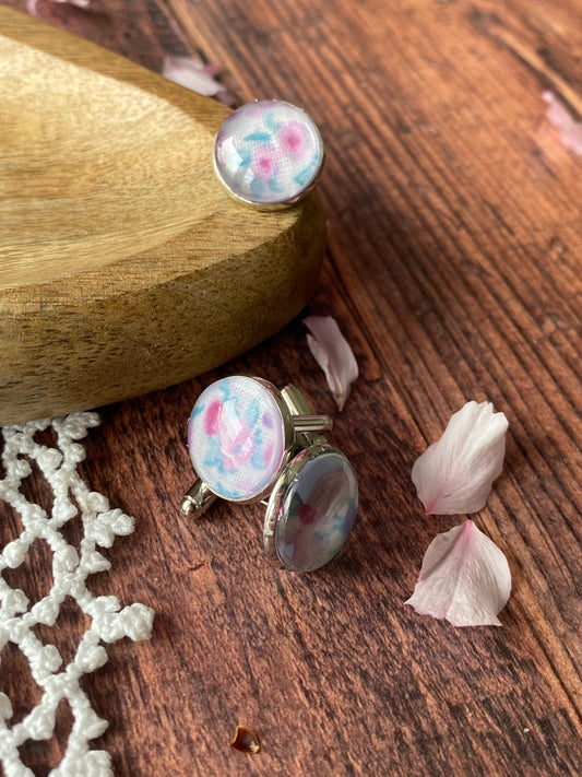 Assortiment pins à costume et bouton de manchette rose et bleu 🤵🏻‍♂️