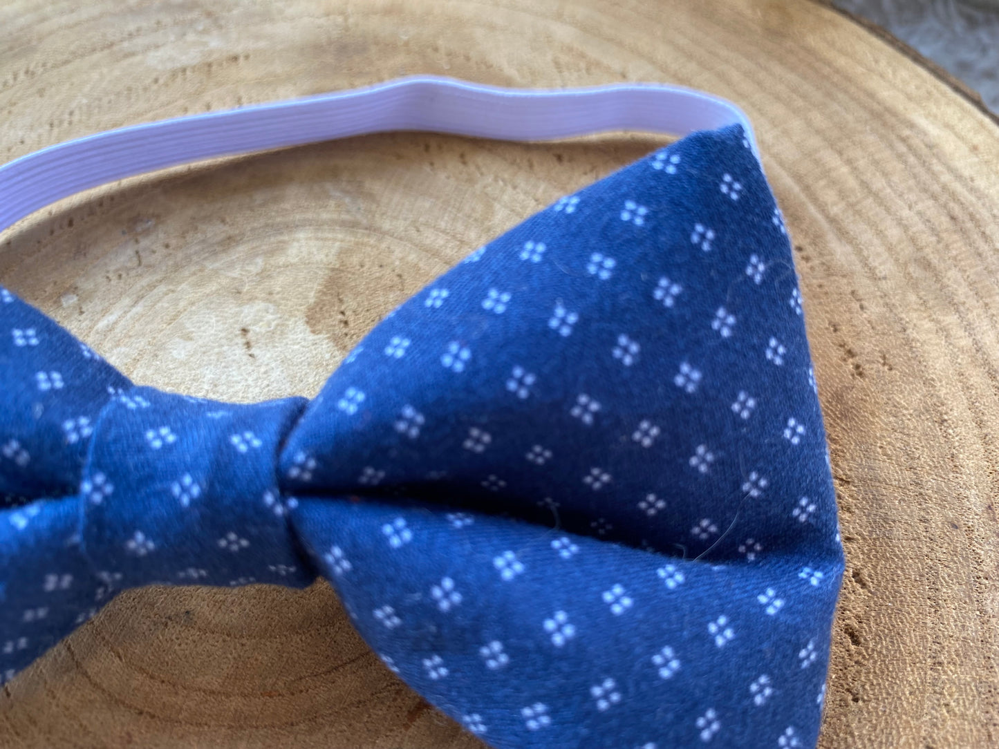 Noeud papillon garçon  – à motif bleu et blanc