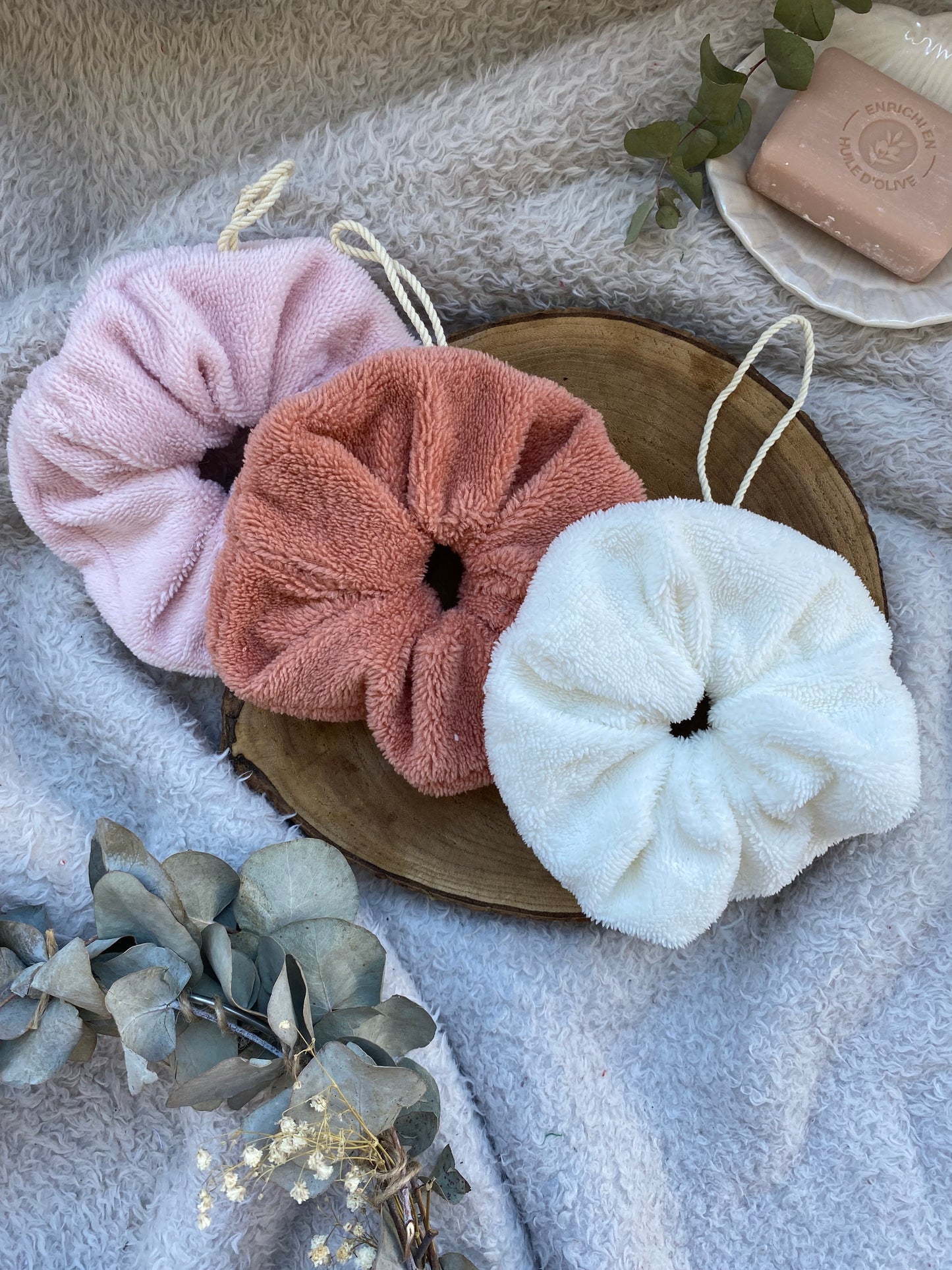 Fleur de douche enfant en éponge bambou -  rose 🫧