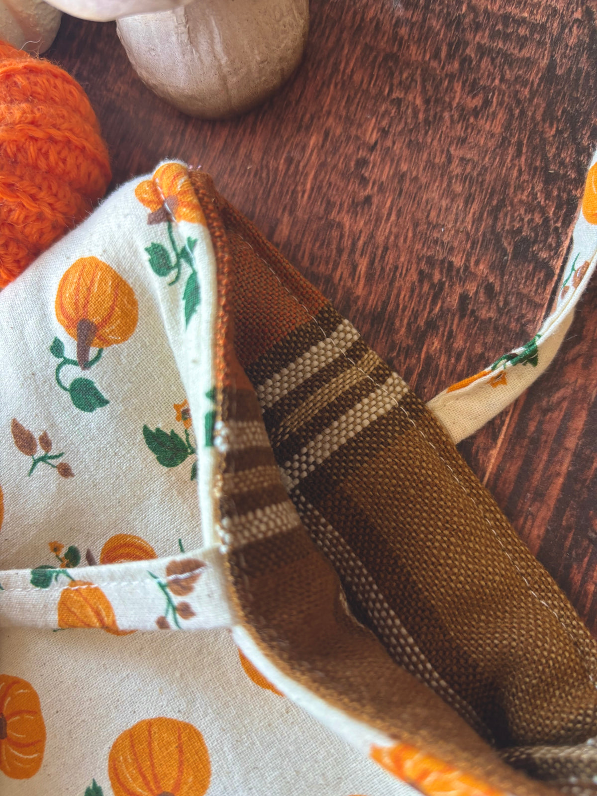 Pochette à livre / tablette / liseuse - motif citrouille 📖