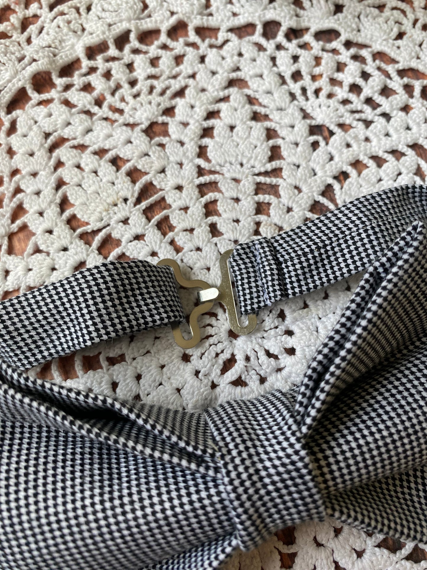 Assortiment en coton - motif pied de poule noir et blanc - noeud papillon homme, bouton de manchettes, noeud  papillon garçon et pins costume 🤵🏻‍♂️