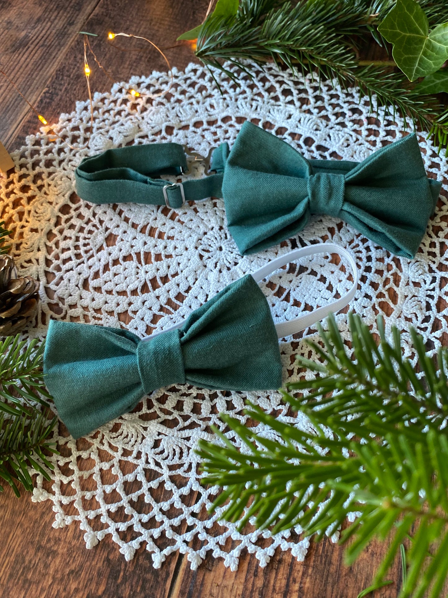Assortiment accessoires en coton – vert sapin - noeud garçon, noeud homme🤵🏻‍♂️
🤵🏻‍♂️
