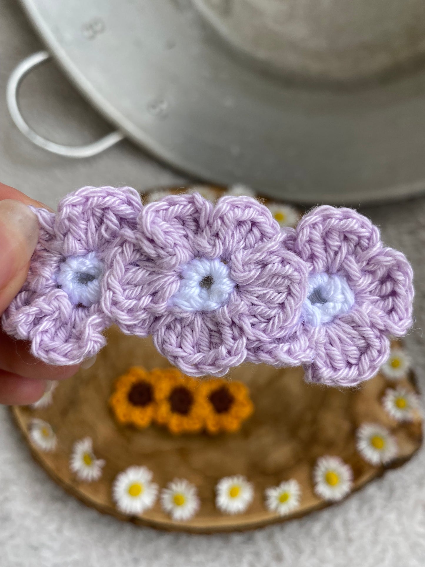 Barrette trompée fleur 🌼